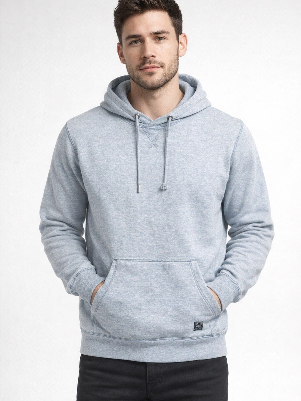 Abercrombie & Fitch Light Blue Hoodie XS – EUC, Minor Drawstring Flaw